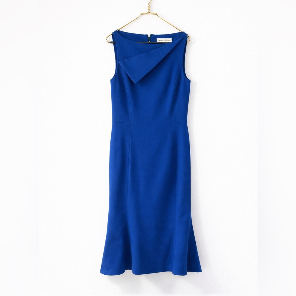 Oscar de la Renta Midi Dress Sz 12 Made in Italy Elegant Cocktail‎ Wedding Guest